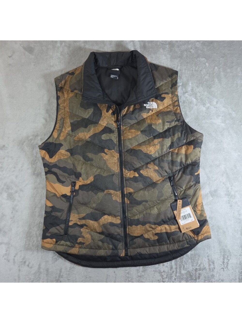 The North Face Tamburello 2 Women's Puffer Vest Full Zip Pockets Camo XL